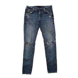 Silver Jeans Co. Womens Girlfriend Distressed Denim Jeans‎ W28/L29